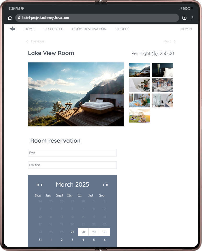 Hotel reservation project